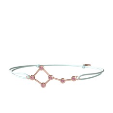 Pembe kuvars 18 ayar rose altın bileklik