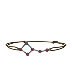 Ursa Minor Bileklik - Rodolit garnet 925 ayar siyah rodyum kaplama gümüş bileklik #tx5m