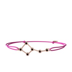 Siyah zirkon 8 ayar rose altın bileklik