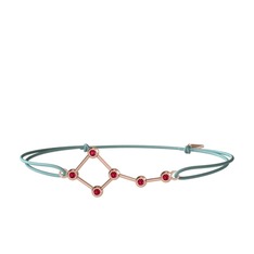 Rodolit garnet 14 ayar rose altın bileklik