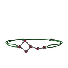 Ursa Minor Bileklik - Rodolit garnet 925 ayar siyah rodyum kaplama gümüş bileklik #vhof7w