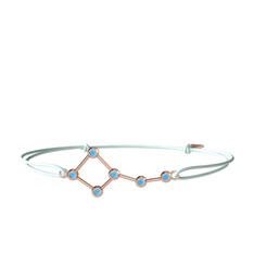 Ursa Minor Bileklik - Akuamarin 925 ayar rose altın kaplama gümüş bileklik #x0o0rs