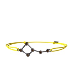 Ursa Minor Bileklik - Dumanlı kuvars 925 ayar siyah rodyum kaplama gümüş bileklik #yqofbs