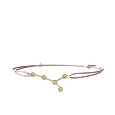 Cancer Bileklik - Akuamarin 8 ayar altın bileklik #12k87k2