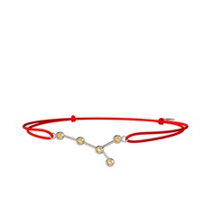 Cancer Bileklik - Sitrin 14 ayar beyaz altın bileklik #13w57vl