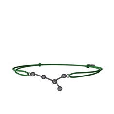 Cancer Bileklik - Pırlanta 925 ayar siyah rodyum kaplama gümüş bileklik (0.18 karat) #1656e3i