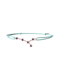 Cancer Bileklik - Lab safir 925 ayar rose altın kaplama gümüş bileklik #16e9dnp