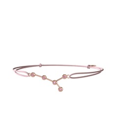 Pembe kuvars 18 ayar rose altın bileklik