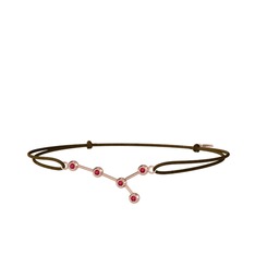 Cancer Bileklik - Rodolit garnet 8 ayar rose altın bileklik #183fxom