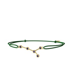 Cancer Bileklik - Lab safir 925 ayar altın kaplama gümüş bileklik #18jg1p0