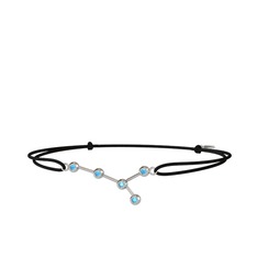 Cancer Bileklik - Akuamarin 8 ayar beyaz altın bileklik #19v9kcb