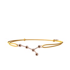 Cancer Bileklik - Dumanlı kuvars 14 ayar rose altın bileklik #1bvobmw