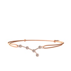 Cancer Bileklik - Beyaz zirkon 18 ayar rose altın bileklik #1c61c8g