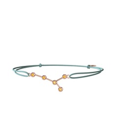 Cancer Bileklik - Sitrin 14 ayar rose altın bileklik #1cm2h6b