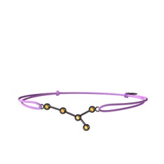 Cancer Bileklik - Sitrin 925 ayar siyah rodyum kaplama gümüş bileklik #1d3ihia