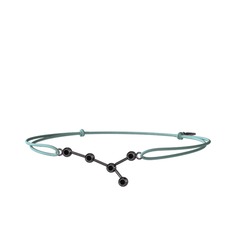 Cancer Bileklik - Siyah zirkon 925 ayar siyah rodyum kaplama gümüş bileklik #1dyprxg