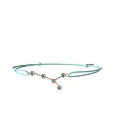 Kök zümrüt 18 ayar rose altın bileklik