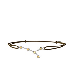 Cancer Bileklik - Sitrin 14 ayar beyaz altın bileklik #1fsqpwq