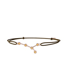 Cancer Bileklik - Sitrin 18 ayar rose altın bileklik #1gngipf