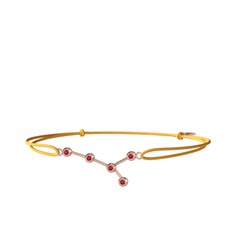 Rodolit garnet 18 ayar rose altın bileklik