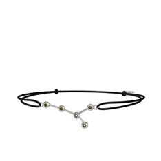 Cancer Bileklik - Peridot 8 ayar beyaz altın bileklik #1jnik7h