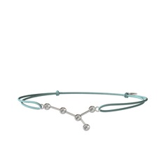 Cancer Bileklik - Beyaz zirkon 18 ayar beyaz altın bileklik #1kkkm3j