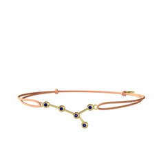 Cancer Bileklik - Lab safir 8 ayar altın bileklik #1n41dsy