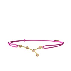 Pembe kuvars 8 ayar altın bileklik