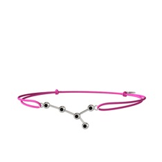 Cancer Bileklik - Siyah zirkon 18 ayar beyaz altın bileklik #1oeoee2