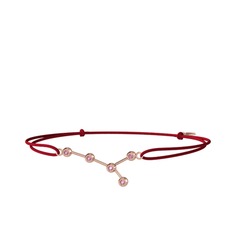 Cancer Bileklik - Pembe kuvars 18 ayar rose altın bileklik #1olkjee