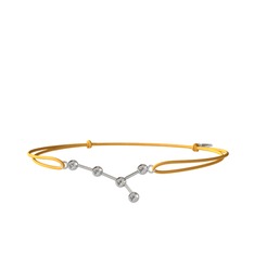 Cancer Bileklik - Beyaz zirkon 8 ayar beyaz altın bileklik #1p27fss