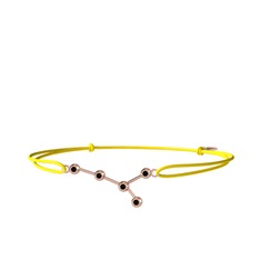 Siyah zirkon 925 ayar rose altın kaplama gümüş bileklik