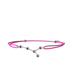 Cancer Bileklik - Ametist 18 ayar beyaz altın bileklik #1s10229