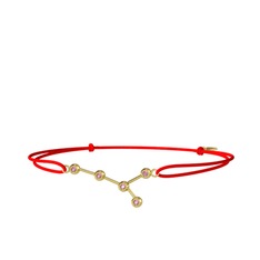 Cancer Bileklik - Pembe kuvars 18 ayar altın bileklik #1t8jail