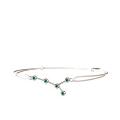 Cancer Bileklik - Yeşil kuvars 18 ayar beyaz altın bileklik #1u3wapc