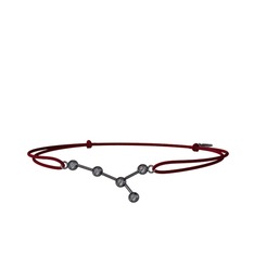 Cancer Bileklik - Pırlanta 925 ayar siyah rodyum kaplama gümüş bileklik (0.18 karat) #1uwcofl