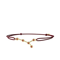 Rodolit garnet 925 ayar altın kaplama gümüş bileklik