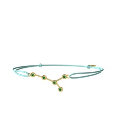 Cancer Bileklik - Yeşil kuvars 18 ayar altın bileklik #1xf85xu