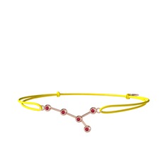 Rodolit garnet 18 ayar rose altın bileklik