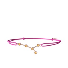 Cancer Bileklik - Sitrin 14 ayar rose altın bileklik #24wgrm