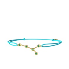 Cancer Bileklik - Kök zümrüt 8 ayar altın bileklik #3kk3qr