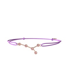 Cancer Bileklik - Pembe kuvars 14 ayar rose altın bileklik #67p7ns