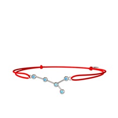 Cancer Bileklik - Akuamarin 925 ayar gümüş bileklik #69lum9