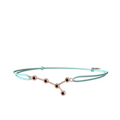 Cancer Bileklik - Siyah zirkon 14 ayar rose altın bileklik #76xipc