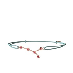 Cancer Bileklik - Rodolit garnet 925 ayar rose altın kaplama gümüş bileklik #7piia6