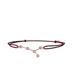 Cancer Bileklik - Pembe kuvars 18 ayar rose altın bileklik #90wray