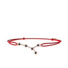 Cancer Bileklik - Siyah zirkon 14 ayar rose altın bileklik #9c71jq