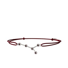 Cancer Bileklik - Kök yakut 14 ayar beyaz altın bileklik #9j07e5