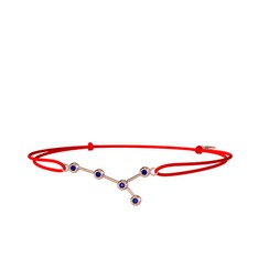 Cancer Bileklik - Lab safir 14 ayar rose altın bileklik #argt8f
