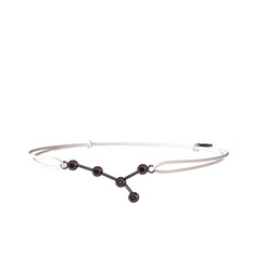 Cancer Bileklik - Kök yakut 925 ayar siyah rodyum kaplama gümüş bileklik #b3z1lx